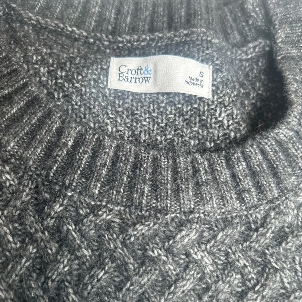 NWT Croft & barrow Cozy Sweater. Gray, Sz. S - Picture 3 of 6